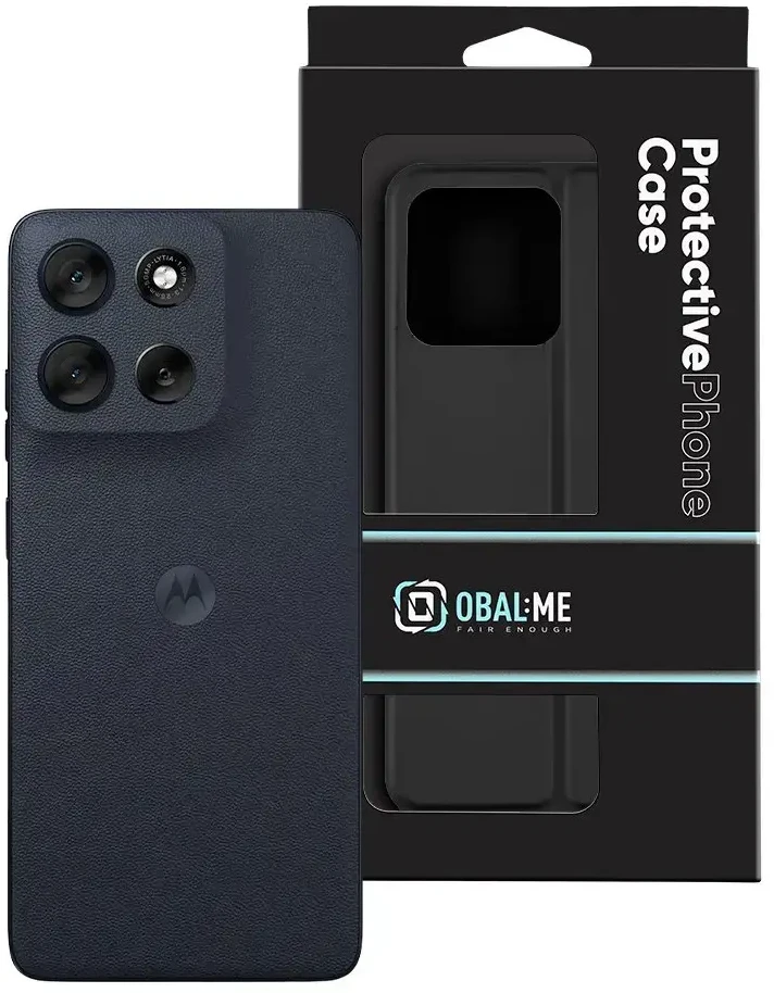 OBAL:ME SmoothTouch dėklas skirtas Motorola G56 juodos spalvos