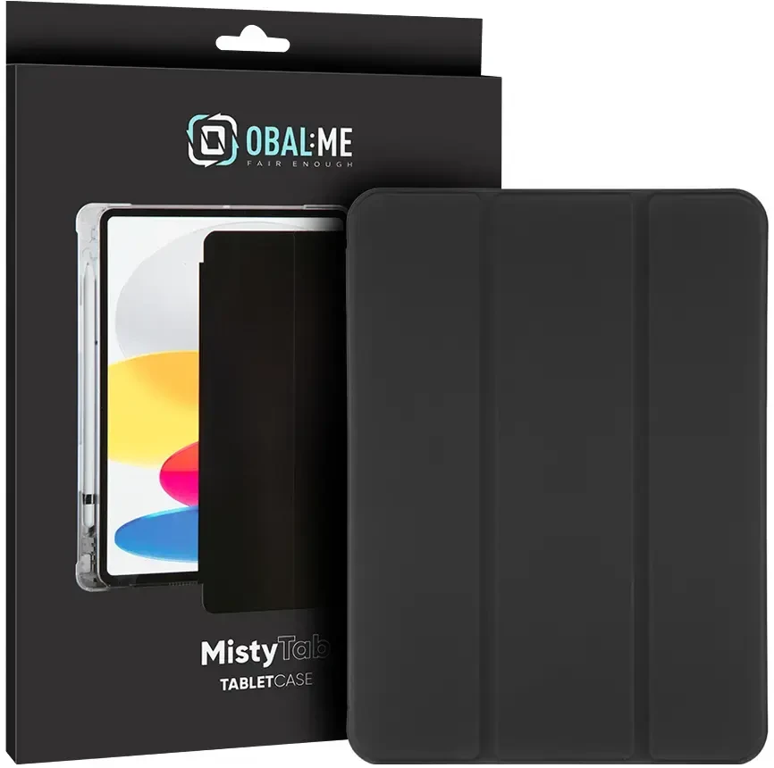 OBAL:ME SolidTab Case for Samsung Galaxy Tab S10 Lite/S9/S9 FE/S10 FE Juodas
