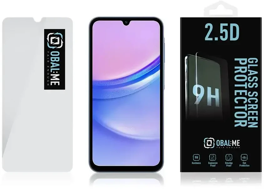 OBAL:ME grūdintas stiklas telefono Samsung Galaxy A15 4G ekrano apsaugai, skaidrus