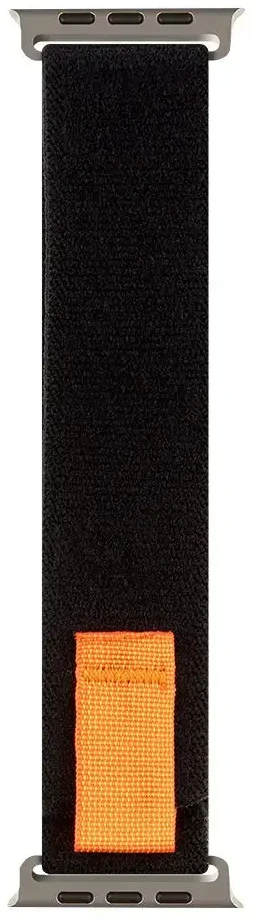 OBAL:ME Textile apyrankė skirta Apple Watch 42-49mm M-L juodos spalvos/oranžinės spalvos