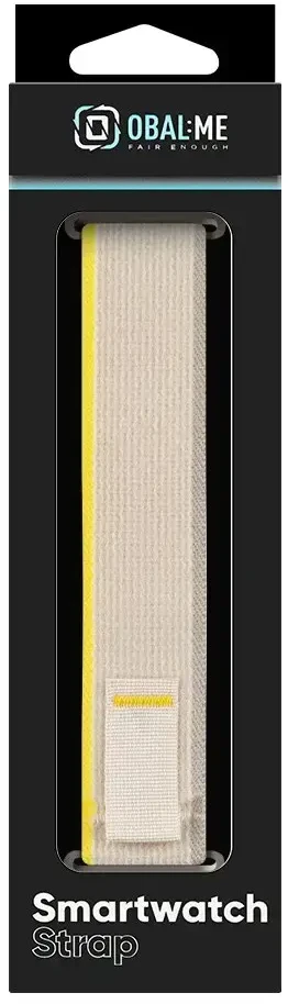 OBAL:ME Textile apyrankė skirta Apple Watch 42-49mm M-L rusvai gelsvas/Geltona