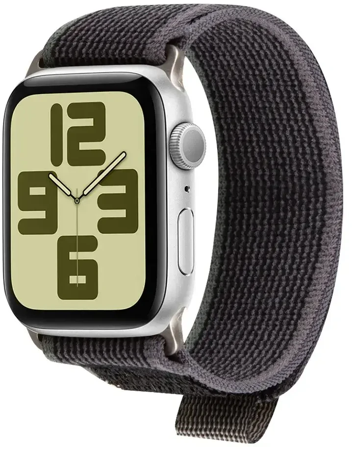 OBAL:ME Textile apyrankė skirta Apple Watch 42-49mm M-L pilkos spalvos/žalios spalvos