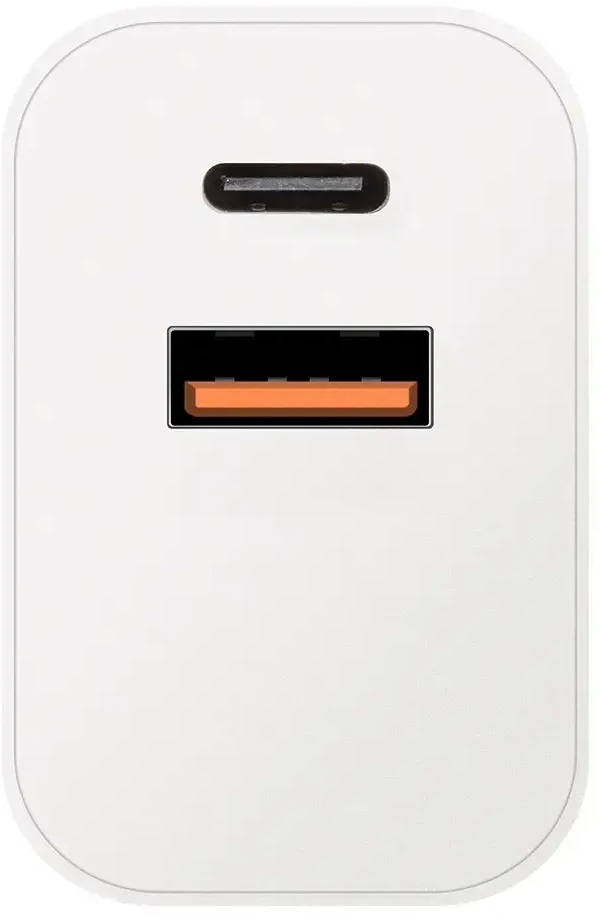 OBAL:ME laidinis įkroviklis USB-A + USB-C 20W + 2x kabelis 1m baltos spalvos