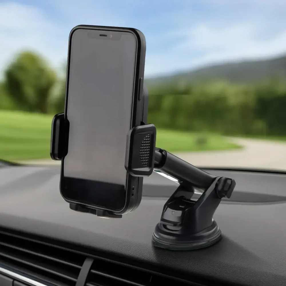 OBAL:ME TrioMount automobilinis telefono laikiklis juodos spalvos