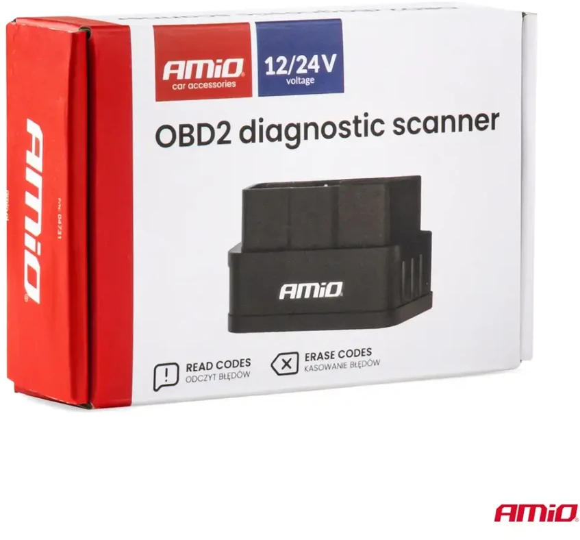 OBD2 BT PIC25K80 DC24K diagnostikos skaitytuvas AMIO-04731