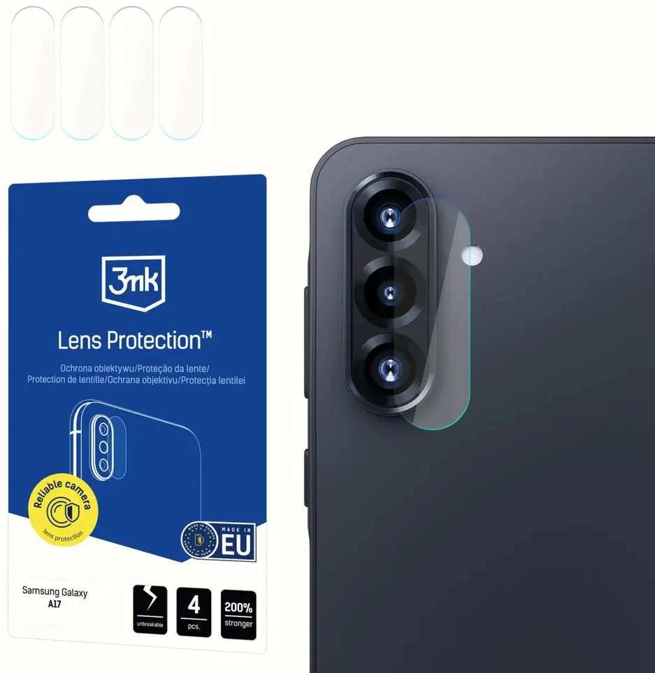 Fotoaparato objektyvo apsauga 3MK Lens Protection, skirta Samsung Galaxy A17 5G, 4 vnt.