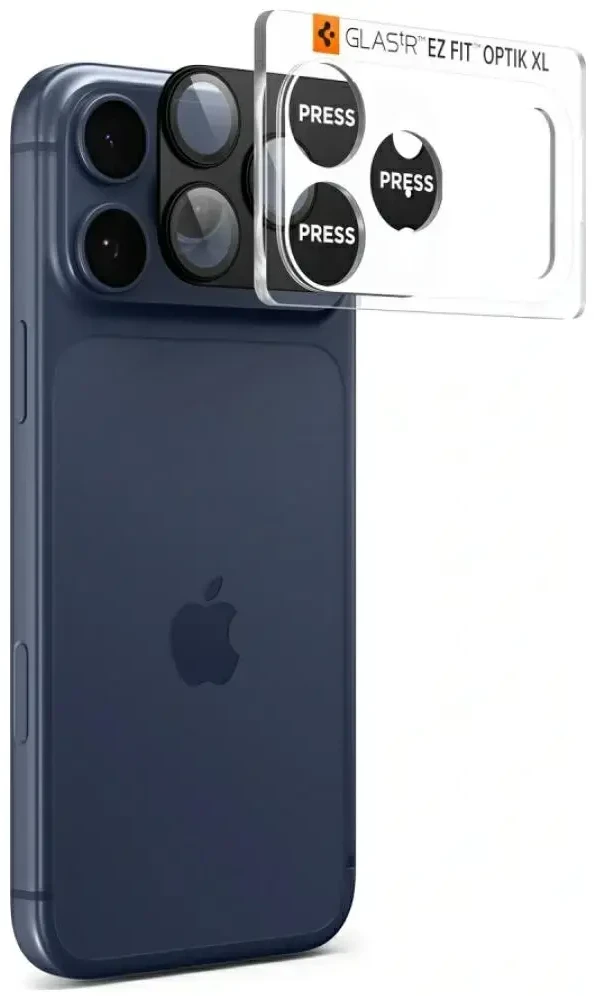 Spigen Glass tR EZ Fit Optik Pro XL 1 Pack, juodas - iPhone 17 Pro