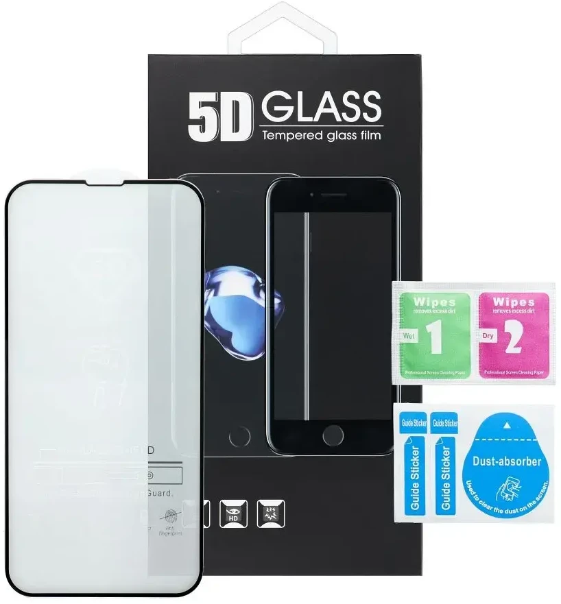 Oem Grūdintas stiklas 5D Full Glue do Samsung A07 Tempered Glass juoda