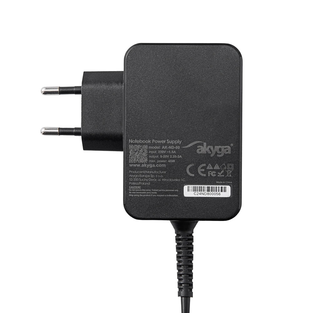 "Akyga" maitinimo šaltinis AK-ND-81 5 - 20V / 3 - 3,25A 65W USB-C Power Delivery 3.0 GaN