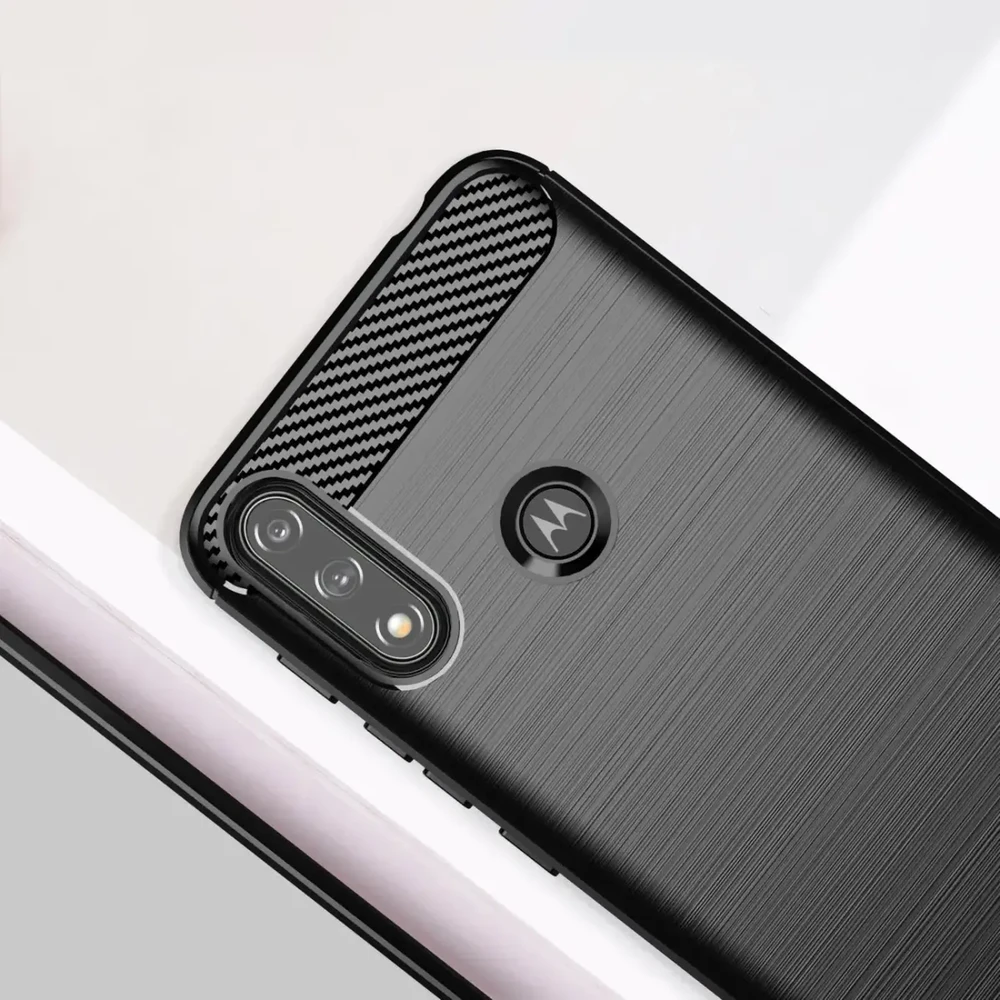 Hurtel Carbon dėklas skirtas Motorola Moto E7i Power, juodas