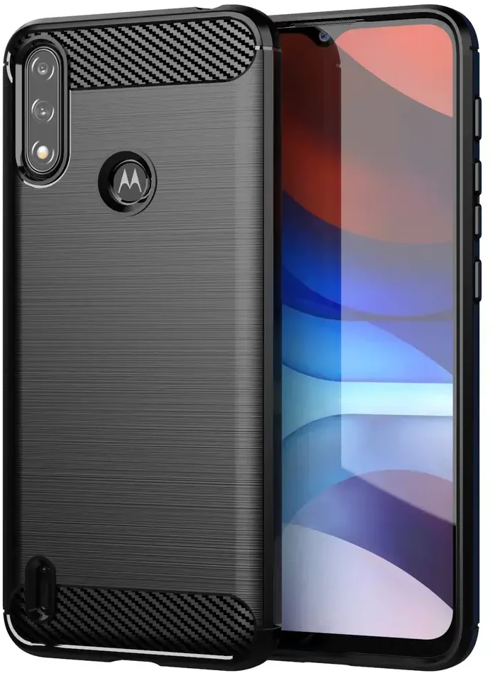 Hurtel Carbon dėklas skirtas Motorola Moto E7i Power, juodas