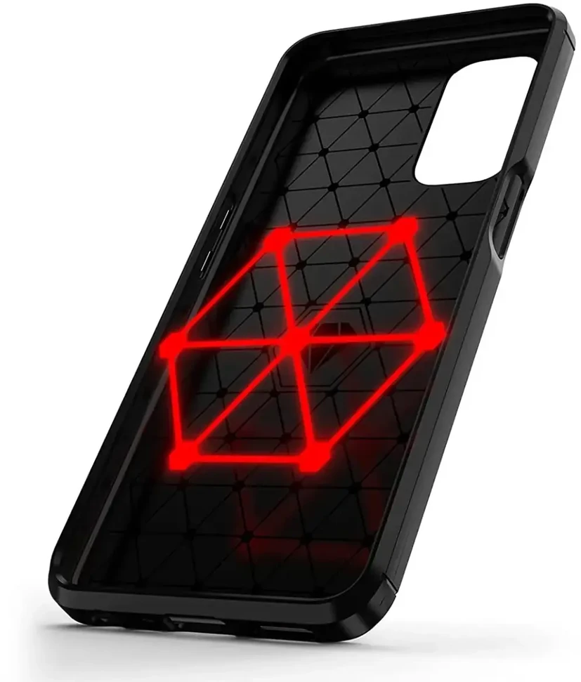Hurtel Carbon dėklas skirtas OnePlus Nord N200 5G, juodas