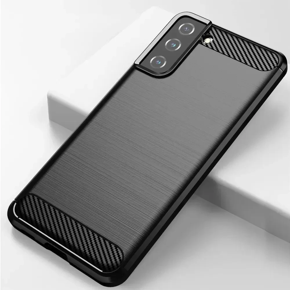 Hurtel Carbon dėklas skirtas Samsung Galaxy S21+ 5G (S21 Plus 5G), mėlynas