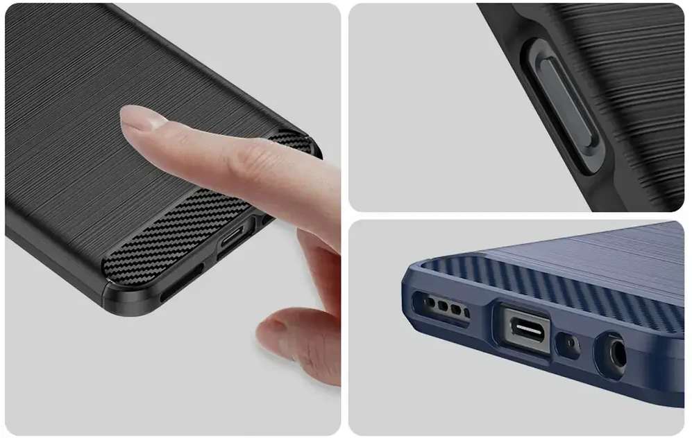Carbon Realme 10 5G / Realme 9i 5G Flexible silikoninis Carbon dėklas telefonui juodos spalvos