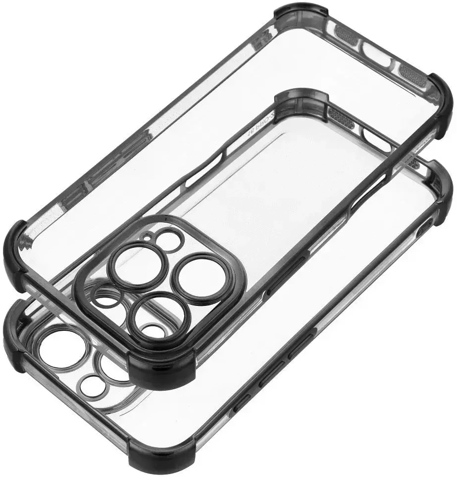 OEM dėklas, skirtas iPhone 16 PLUS, atsparus smūgiams, juodas