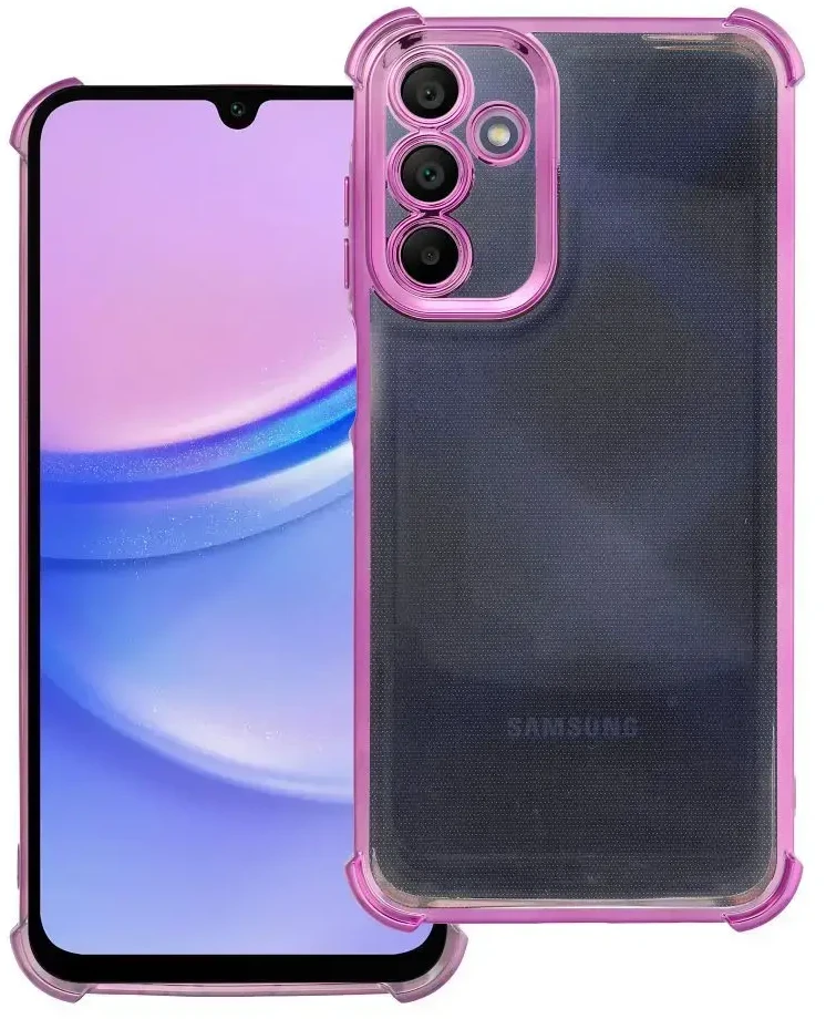 Oem Dėklas ANTISHOCK ELECTRO skirtas Samsung Galaxy A15 rožinės spalvos