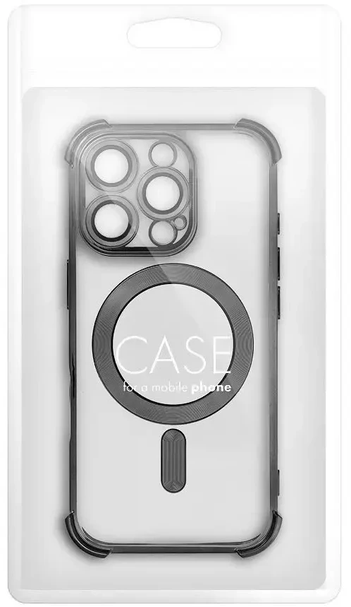 Oem Originalus „iPhone 17 AIR“ dėklas su „Antishock Electro“ apsauga, suderinamas su „MagSafe“ ir juodas