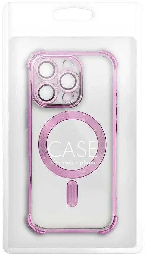 OEM dėklas, skirtas iPhone 17 Pro / 18 Pro (žemas kameros kraštas), atsparus smūgiams, suderinamas su MagSafe violetine