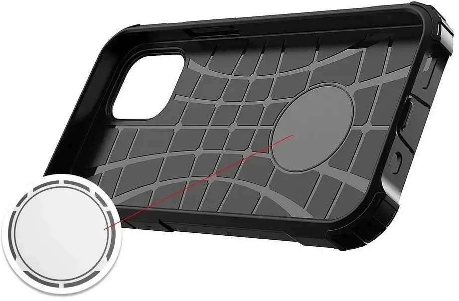 Forcell „Oem“ dėklas, skirtas „iPhone 12 / 12 PRO“, šarvuotas, juodas