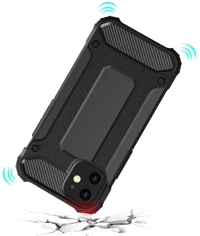 Forcell „Oem“ dėklas, skirtas „iPhone 12 / 12 PRO“, šarvuotas, juodas