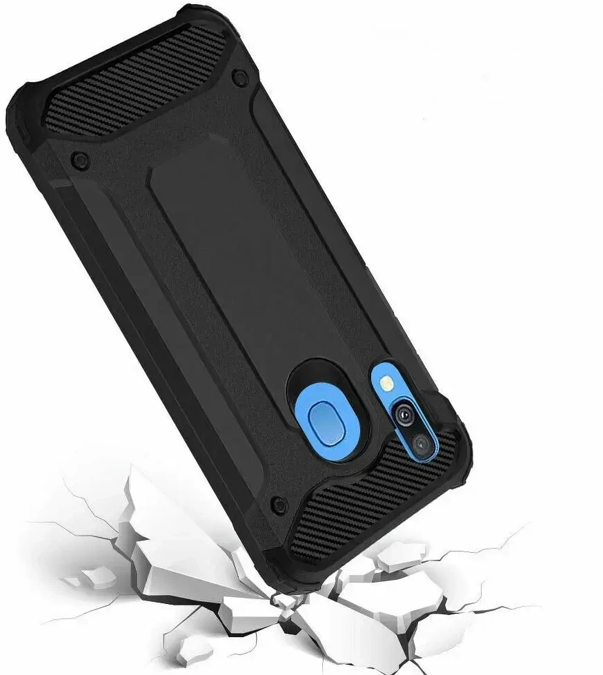 Forcell Oem ARMOR dėklas skirtas Samsung Galaxy A40 juodos spalvos