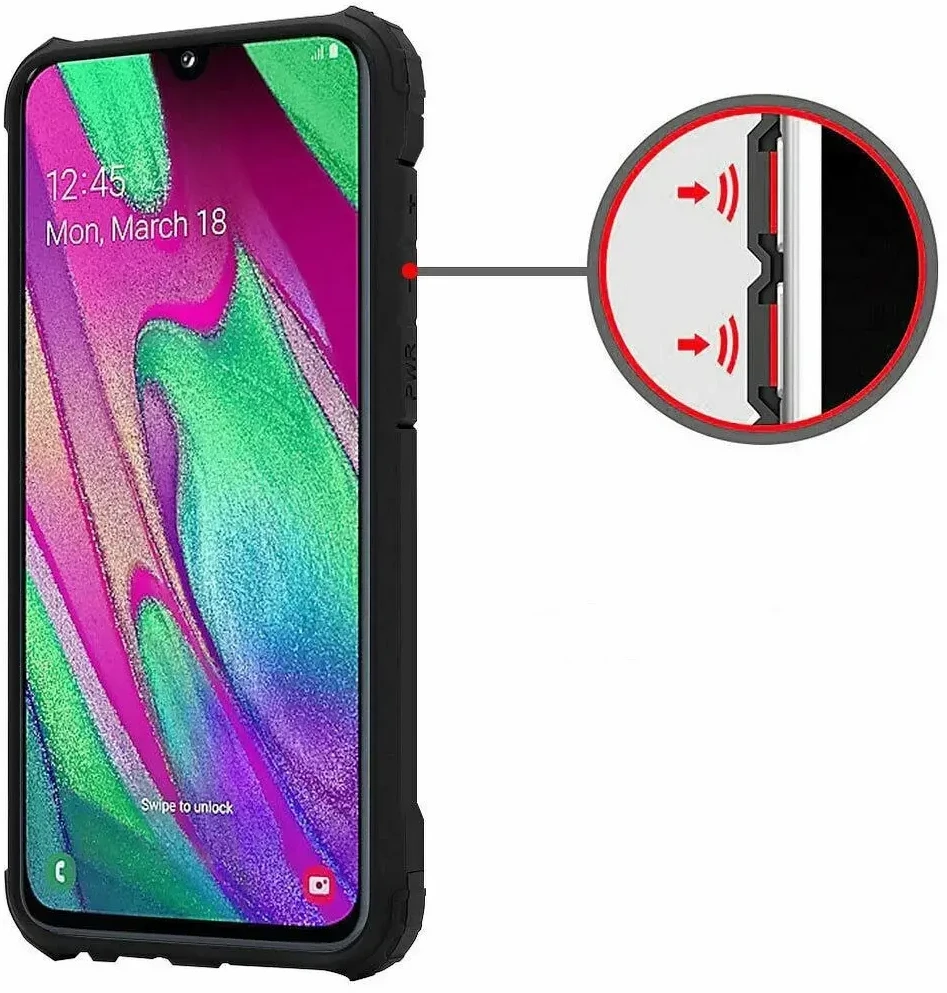 Forcell Oem ARMOR dėklas skirtas Samsung Galaxy A40 juodos spalvos