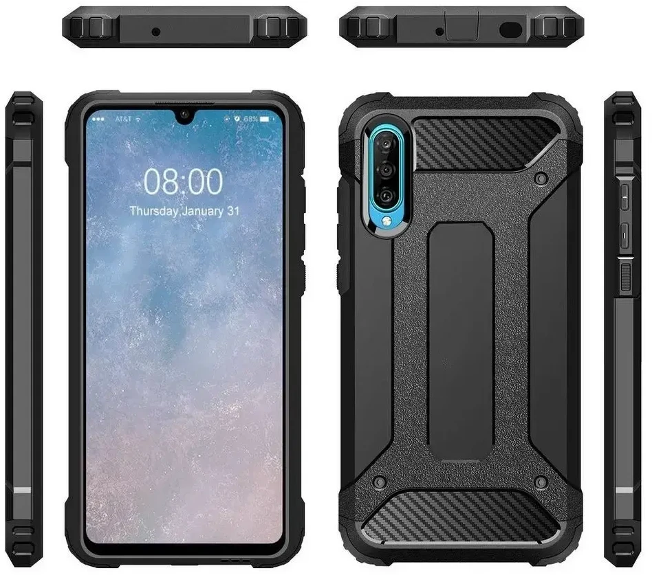 Forcell Oem ARMOR dėklas skirtas Samsung Galaxy A50 / A50S / A30S juodos spalvos