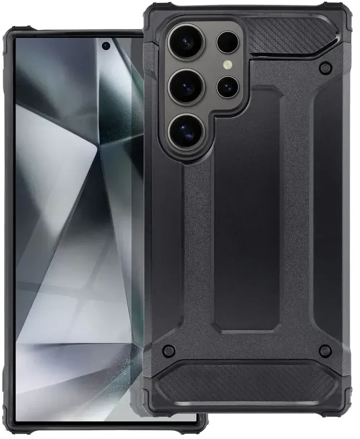 Forcell Oem ARMOR dėklas skirtas Samsung Galaxy S24 Ultra juodos spalvos