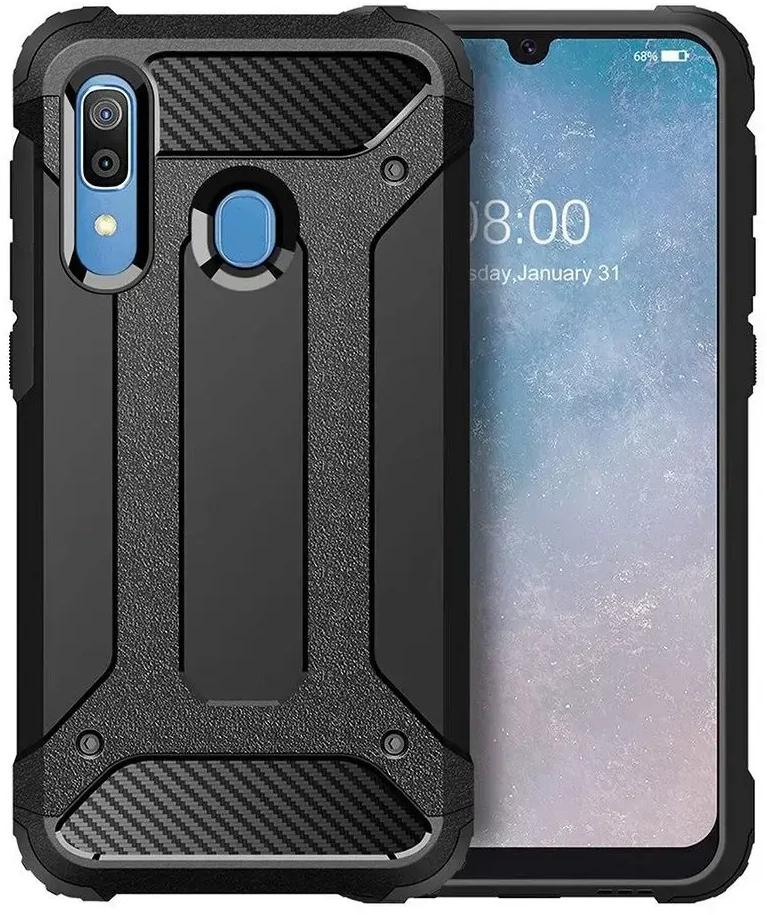 Forcell Oem ARMOR dėklas skirtas Samsung Galaxy A40 juodos spalvos
