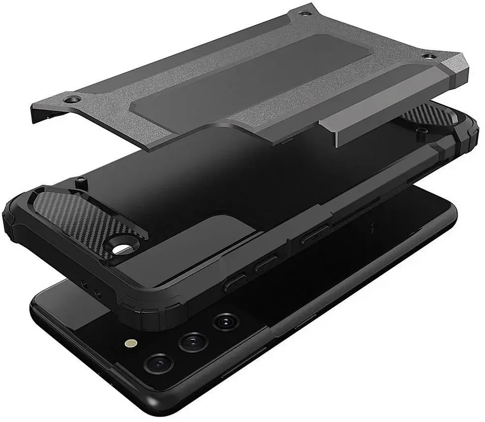 Forcell Oem ARMOR dėklas skirtas Samsung Galaxy S21 FE juodos spalvos