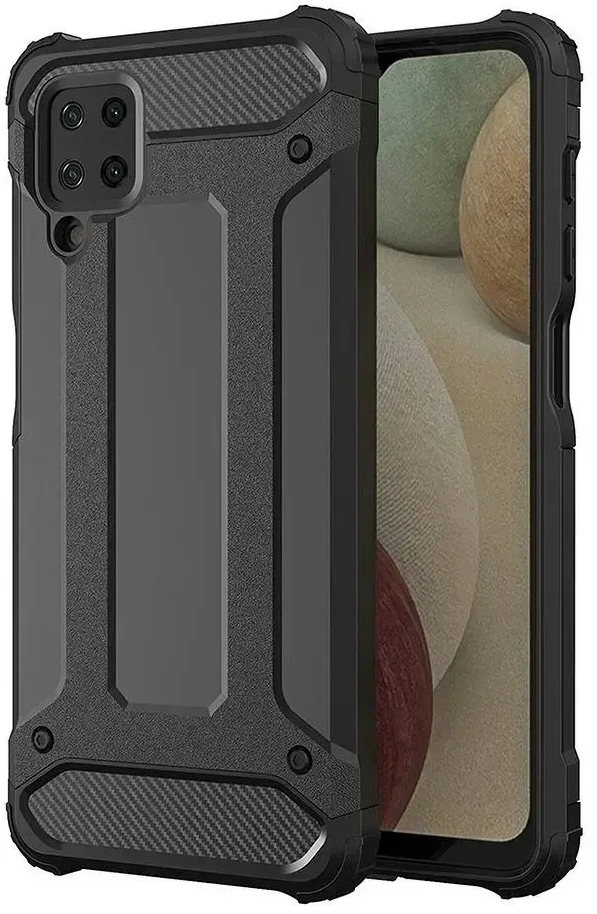 Forcell Oem ARMOR dėklas skirtas Samsung Galaxy A12 juodos spalvos