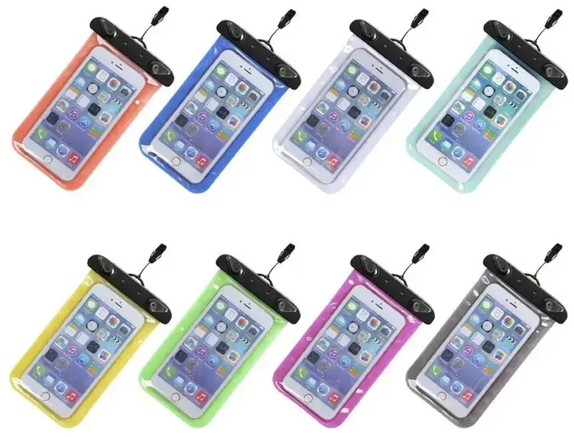 Oem Atsparus vandeniui bag for mobile phone with plastikas closing oranžinis