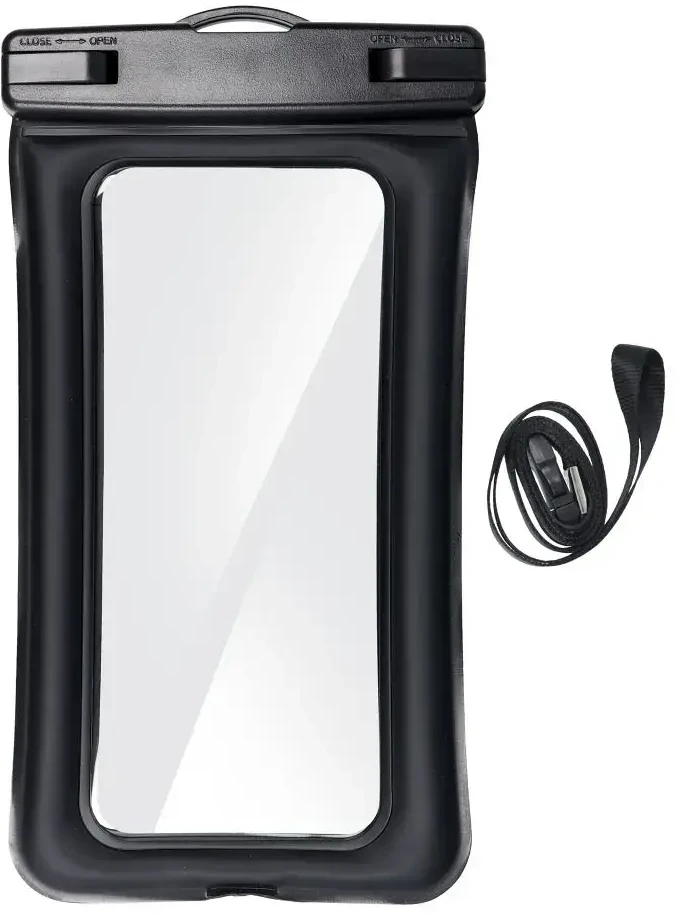 Oem Vandeniui atsparus dėklas telefonui with plastikas closing AIRBAG juodos spalvos