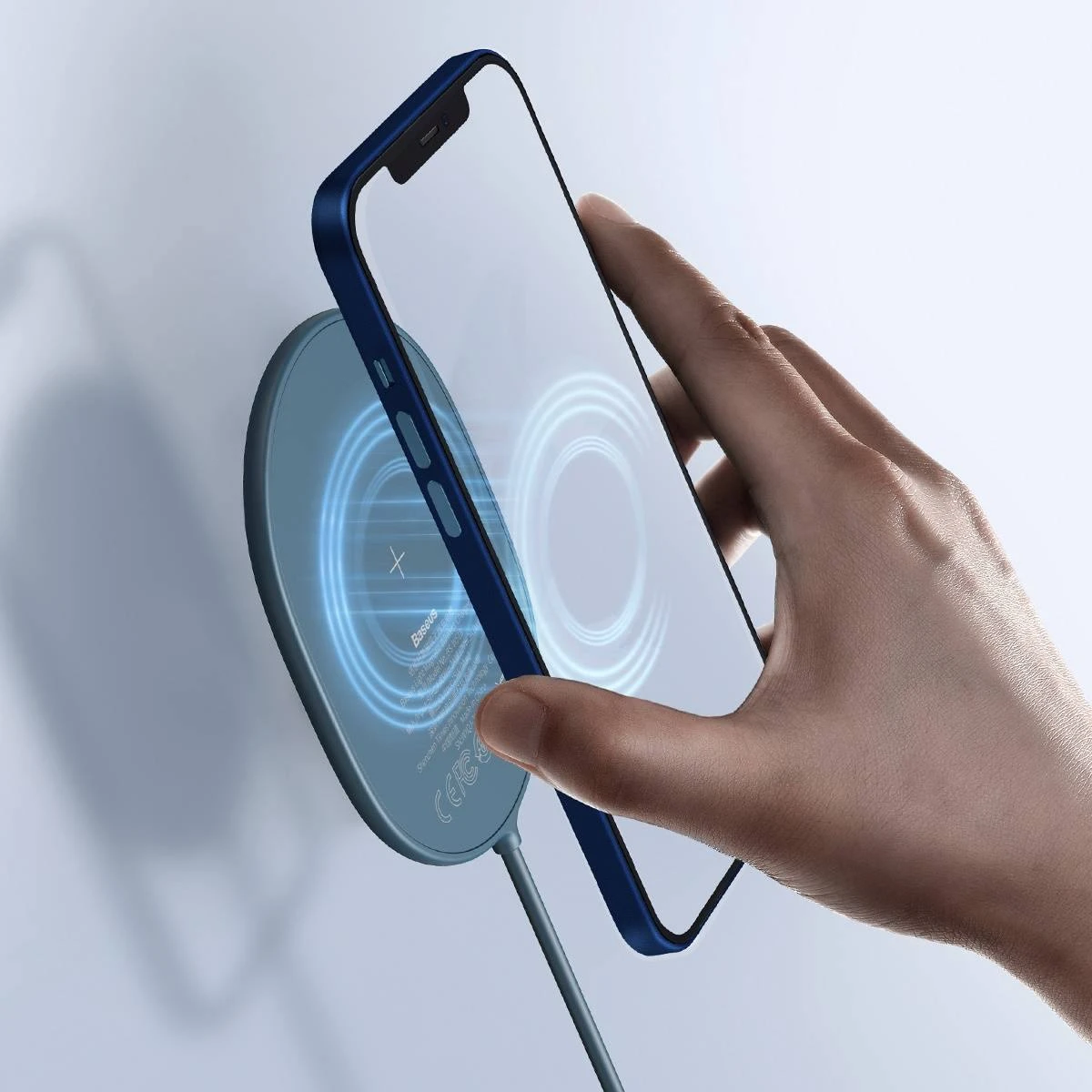 Baseus Belaidis belaidis magnetinis įkroviklis iPhone 12 15W - Mėlynas