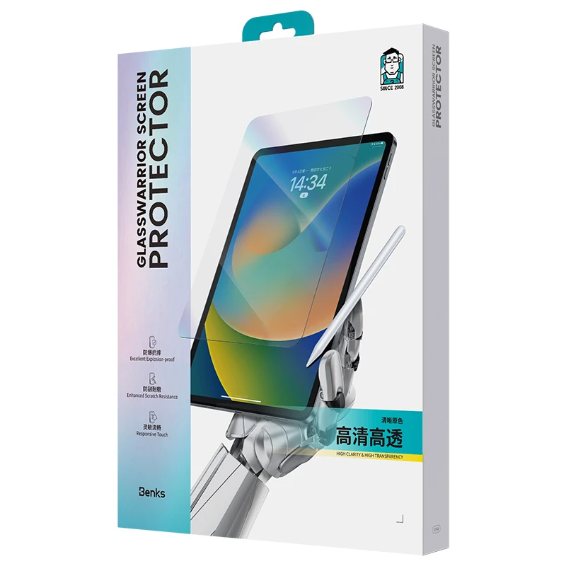 Benks Tempered glass Glass Warrior HD for Ipad Air 13 2024 juodos spalvos