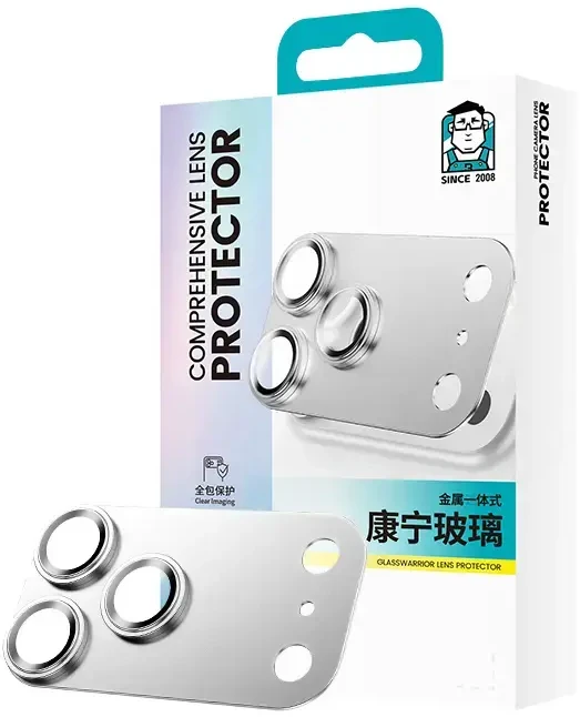 Benks Apsauginis stiklas Glass Warrior Metal Integrated Lens Protector (C069) skirtas Apple iPhone 17 Pro (lens 3 pieces) baltas