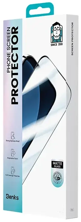 Oem Benks Apsauginis stiklas Joy Touch Matte Glass (M067) skirtas Apple iPhone 17/16 Pro juodas
