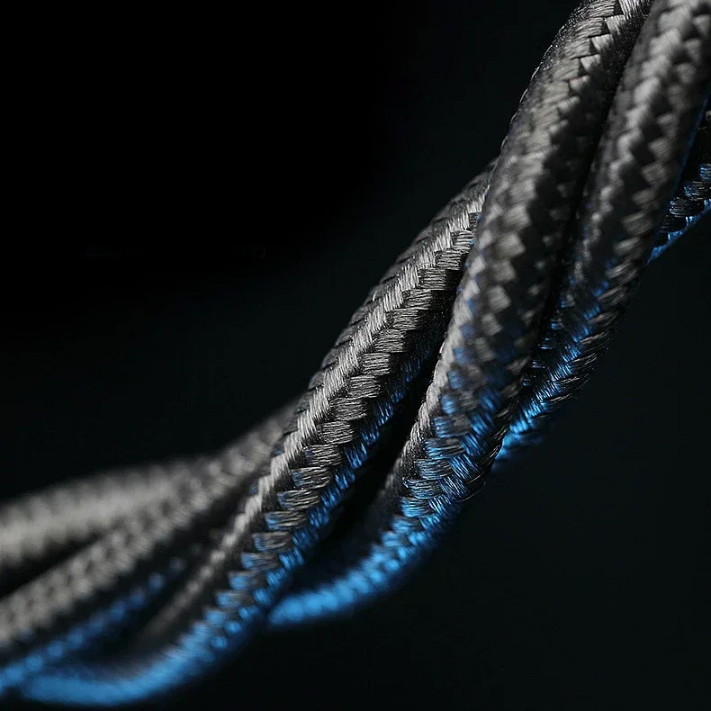 Oem Blavec kabelis Raptor braided – USB į Type C – PD 66W 6A 2 metras (CRA-UC6BG20) juodos spalvos-pilkos spalvos