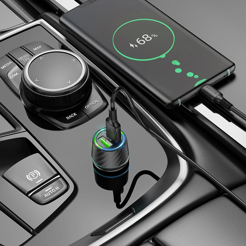Oem Blavec automobilinis įkroviklis BS21A Carbon - 2xUSB - QC 3.0 36W 3A (CCBS21AC-2UB3A) juodos spalvos