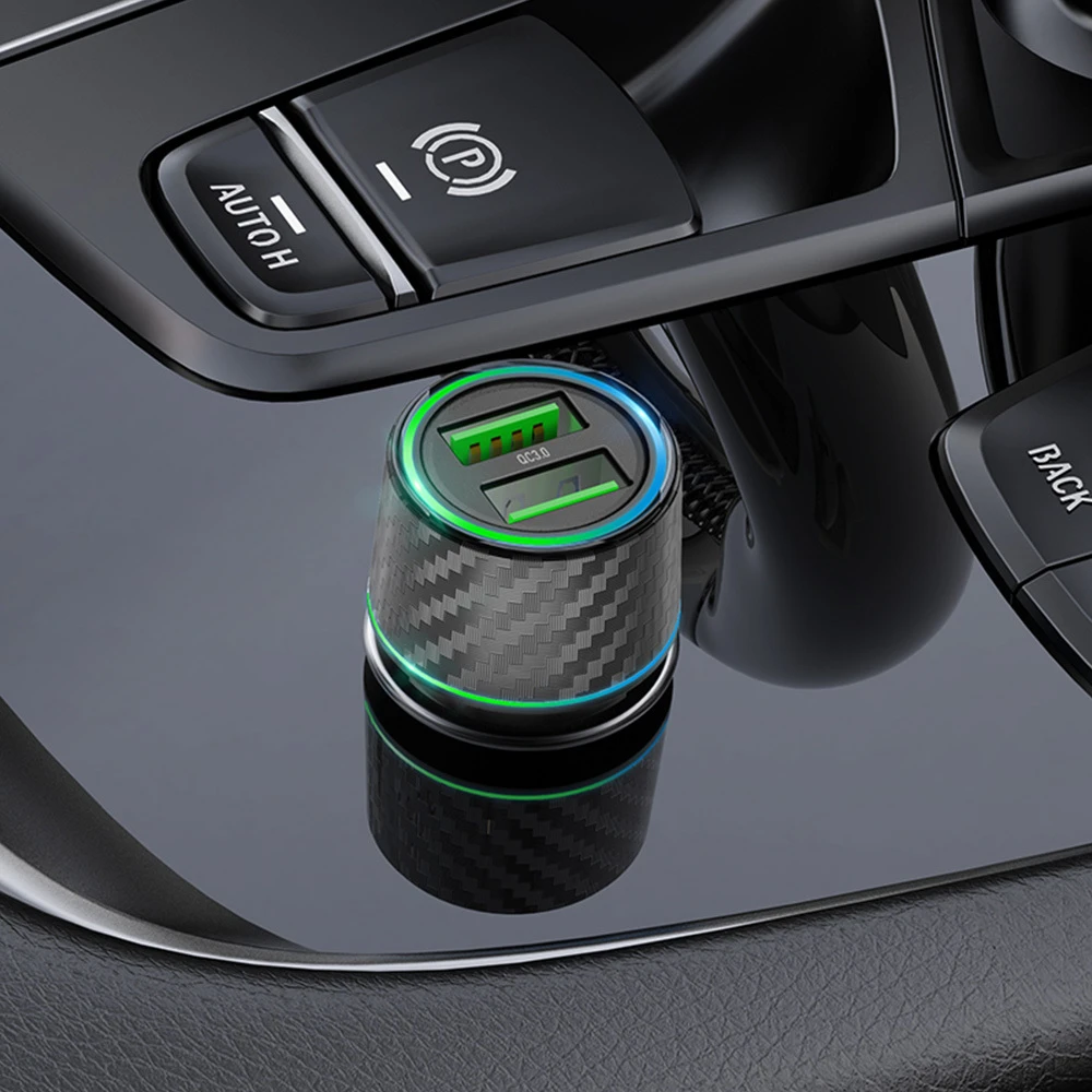 Oem Blavec automobilinis įkroviklis BS21A Carbon - 2xUSB - QC 3.0 36W 3A (CCBS21AC-2UB3A) juodos spalvos