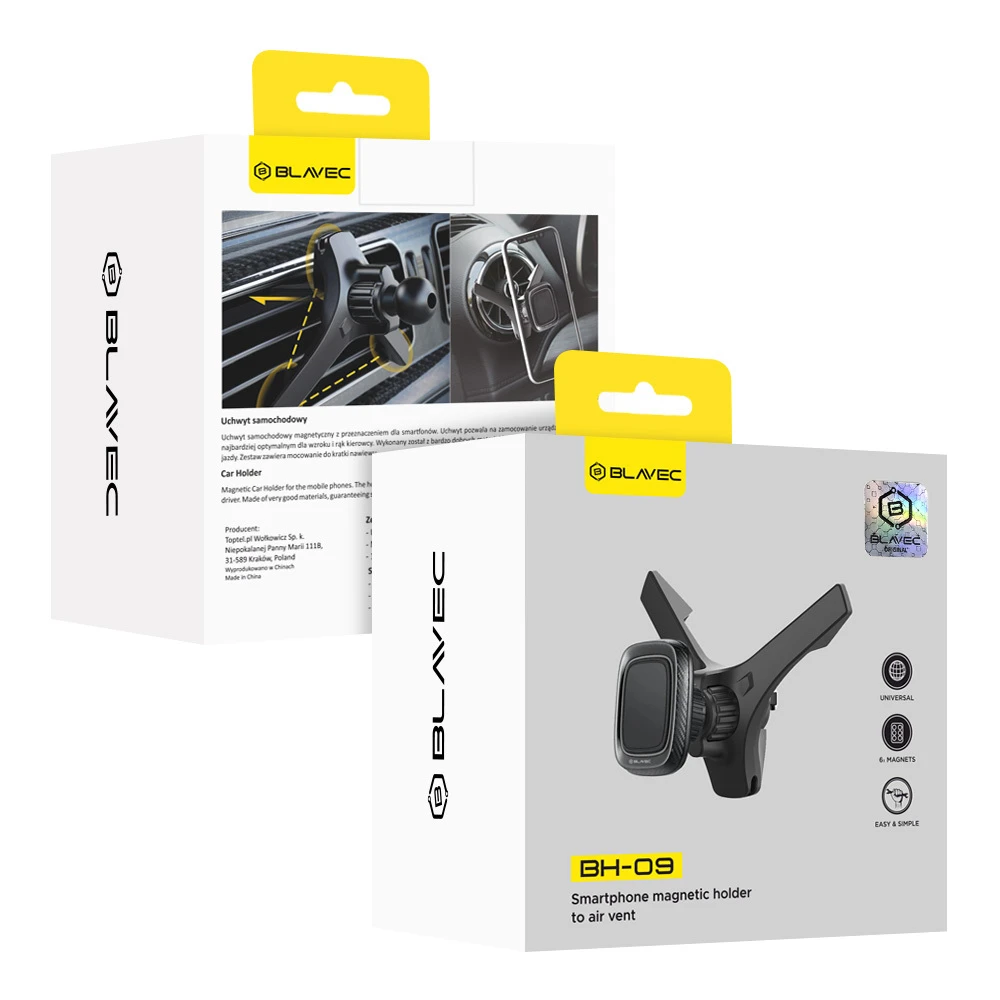 Oem Blavec automobilinis laikiklis BH-09 magnetinis (BH09-MAVB) juodos spalvos
