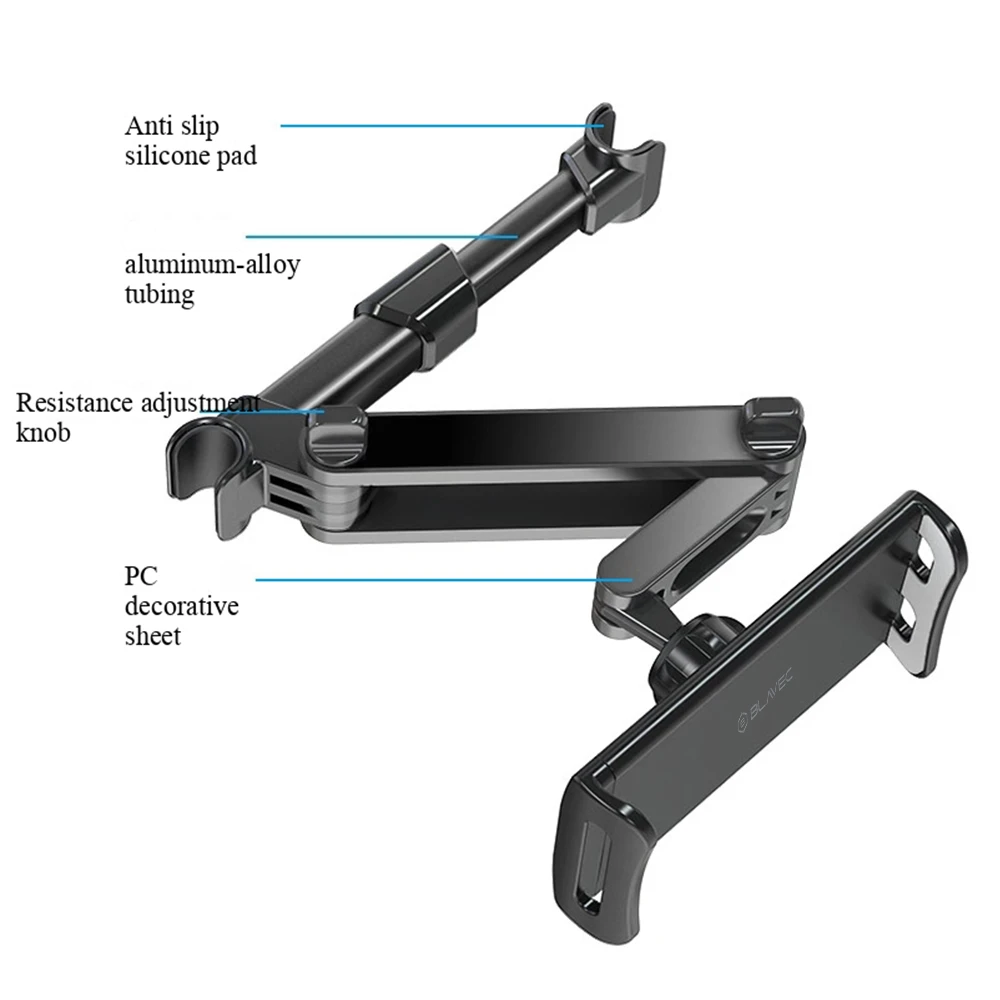 Blavec automobilinis laikiklis BH-18 to headrest (BH18-HRB) juodos spalvos