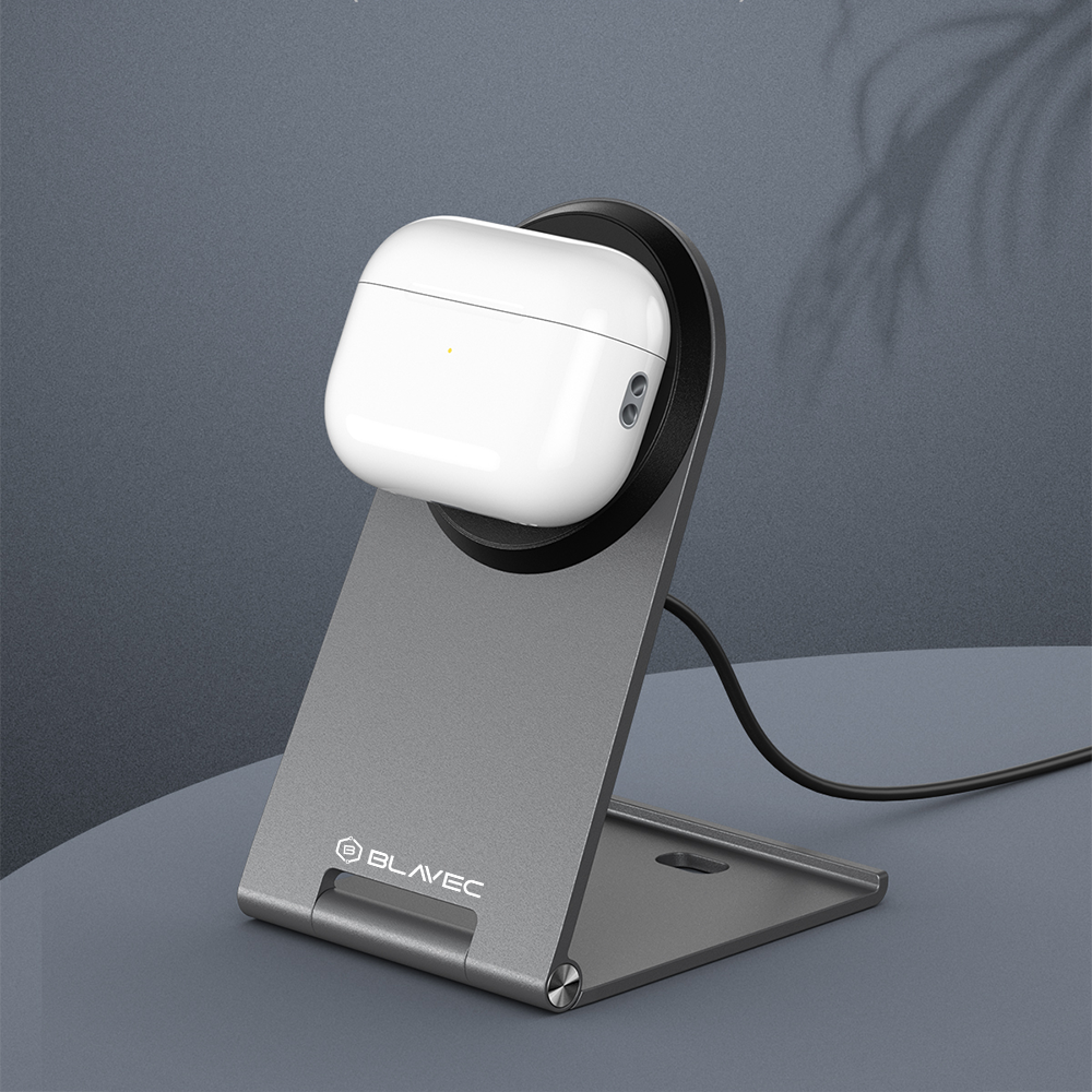 Oem Blavec belaidis įkroviklis BQI-01 Qi2 15W magnetic Magsafe + Raptor cable type C to type C (BQI01-QI2MS) sidabro spalvos