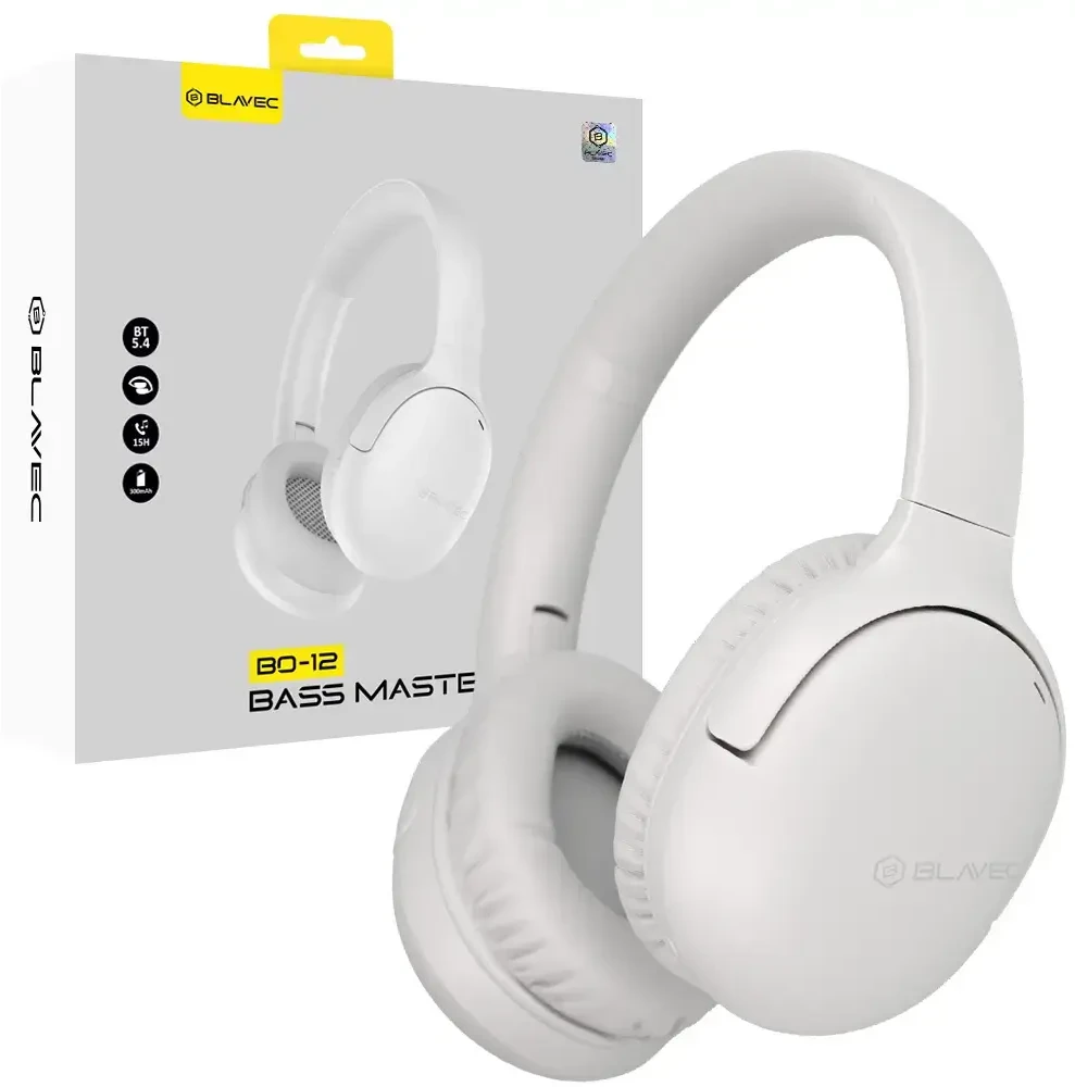 Oem Blavec ausines Bluetooth BO-12 Bass Master ANC (BO12-W) baltos spalvos