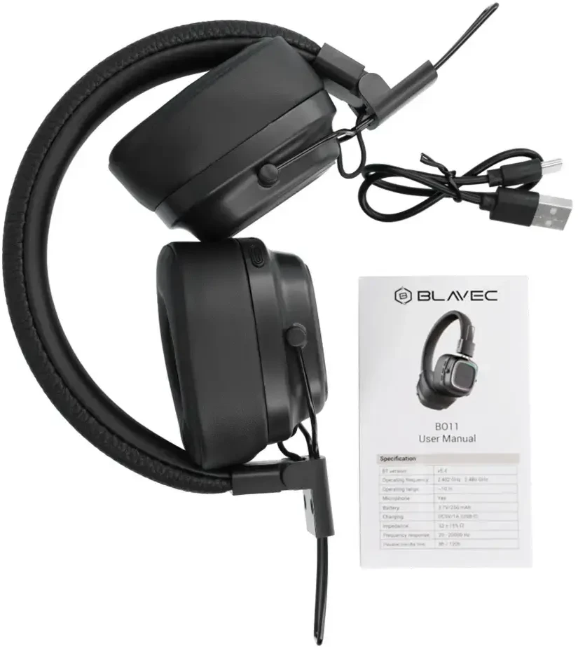 Oem Bluetooth ausinės BO-11 Bass Admiral (BO11-B) juodos spalvos
