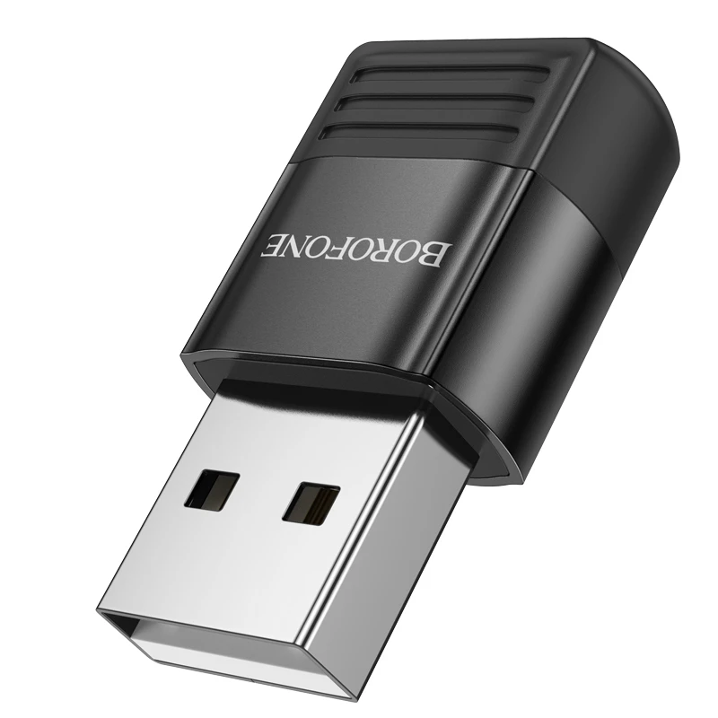 Oem Borofone Adapteris BV18 – USB to Type C – juodas