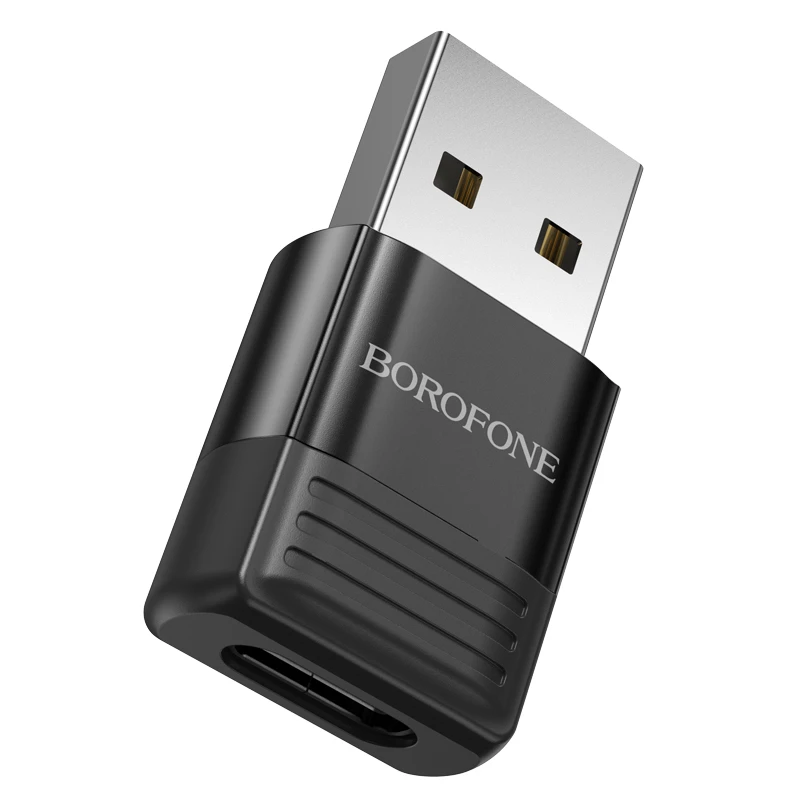 Oem Borofone Adapteris BV18 – USB to Type C – juodas