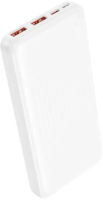 Oem Borofone Power Bank 10000mAh BJ80 Clever – 2xUSB + Type C – QC 3.0 22,5W PD 20W baltos spalvos
