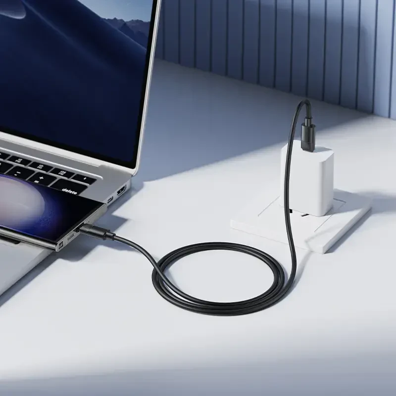 Borofone BX123 Leya duomenų perdavimo ir įkrovimo kabelis | USB-C į USB-C | PD | 60W | 1 m | balta