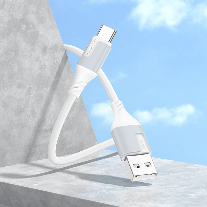 USB kabelis Borofone BX101 USB-A į USB-C 1.0m baltas
